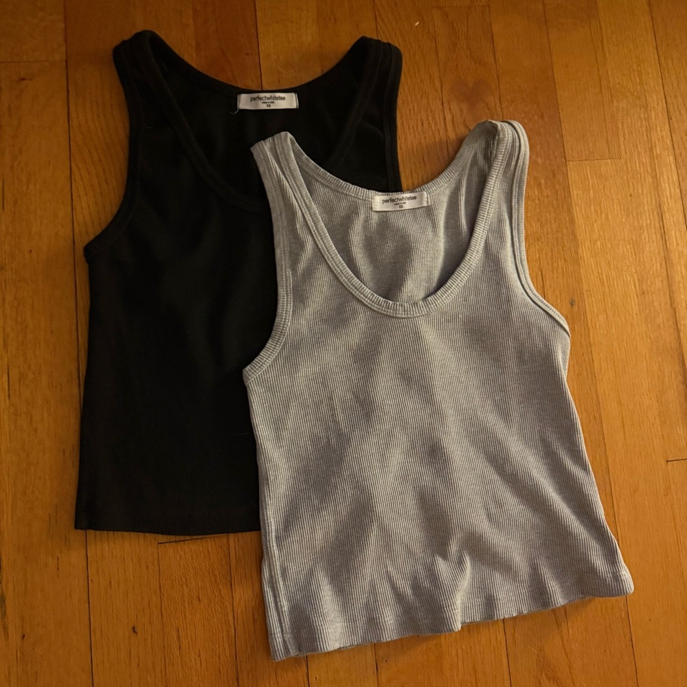 Lot of 2 perfectwhitetee tank tops size XS